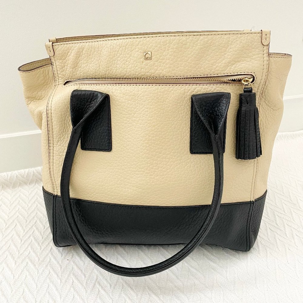 Kate Spade Black & Cream Leather Tote